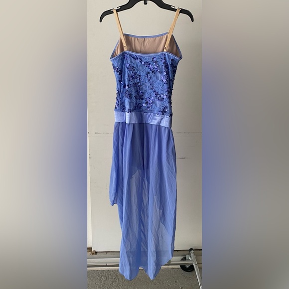 Weissman Rise Up Sequin and Mesh Dress with Shrug Lyrical Dance Costume - Picture 4 of 6